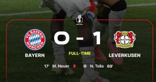 德國杯：拜仁十人不敵勒沃庫森，諾伊爾17分鐘遭紅牌