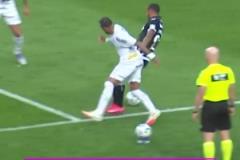 真過(guò)不去了巴甲保級(jí)隊(duì)后衛(wèi)單防內(nèi)馬爾，腳下頻率好慢！