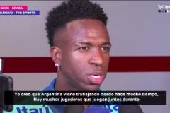 這是服了？維尼修斯：阿根廷隊(duì)贏得了世界杯，他們有信心