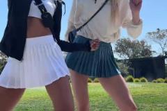 庫里教妹布林克和閨蜜一起跳舞 這大長腿真的沒誰了