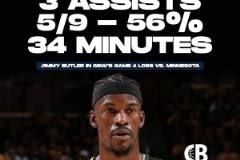 說好的40分，怎么就14分？巴特勒全場僅9次出手，末節(jié)0出手