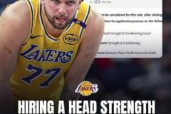 或幫77減重？湖人發(fā)布招聘訓(xùn)練師 年薪25W美金