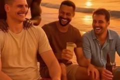 網(wǎng)友AI創(chuàng)作：約基奇加入詹庫(kù)東釣魚大軍 享受老詹的馬殺雞